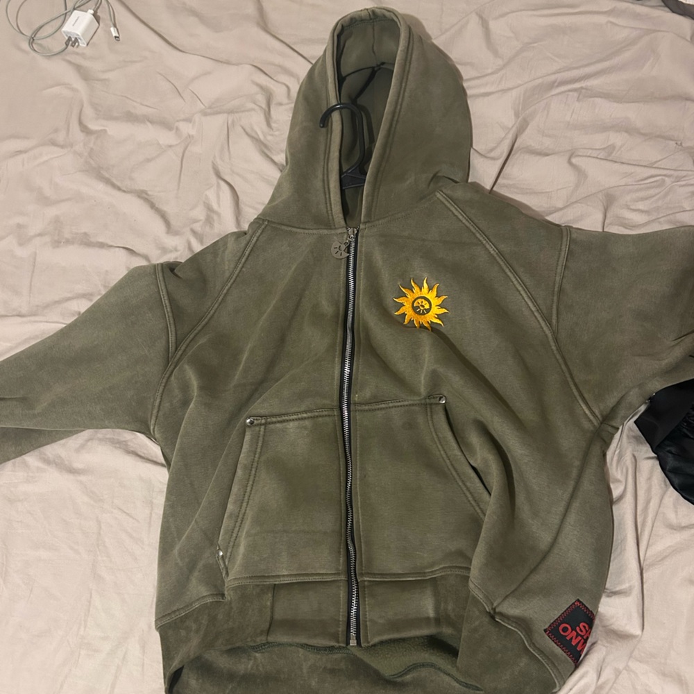 Olive Green Jacket with Shine Onward Patch